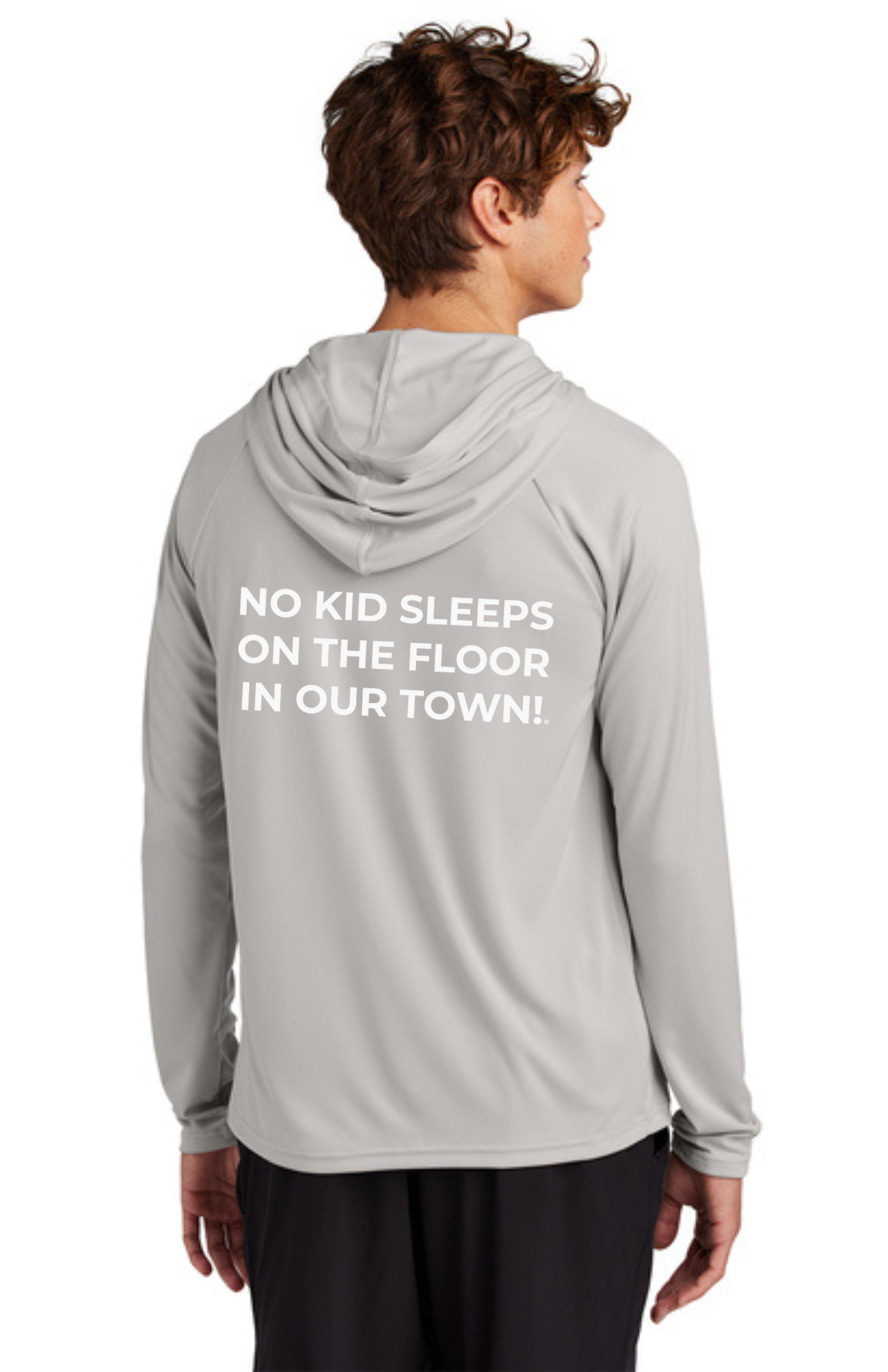 Chapter - ADULT UV Hooded Performance Pullover (SILVER) - "CHAPTER NAME"