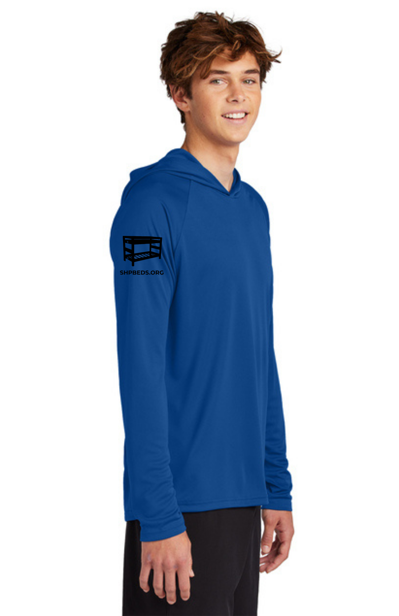 Chapter - ADULT UV Hooded Performance Pullover (TRUE ROYAL) - "CHAPTER NAME"
