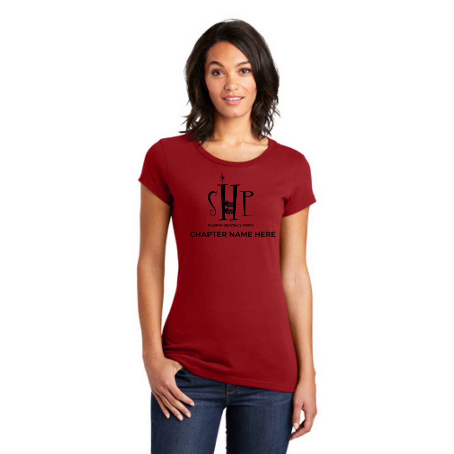 STAFF (WOMEN'S) T-Shirt w/ Chapter Name (RED) - Black or White Logos