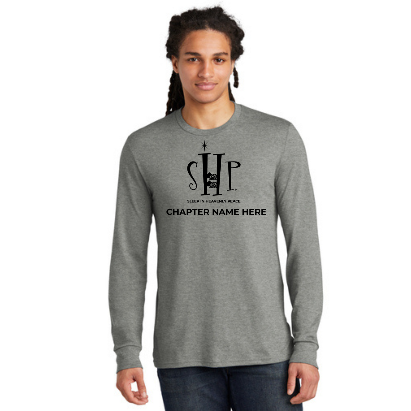 Long Sleeve Shirt w/ Chapter Name (GREY FROST) - Black or White Logos
