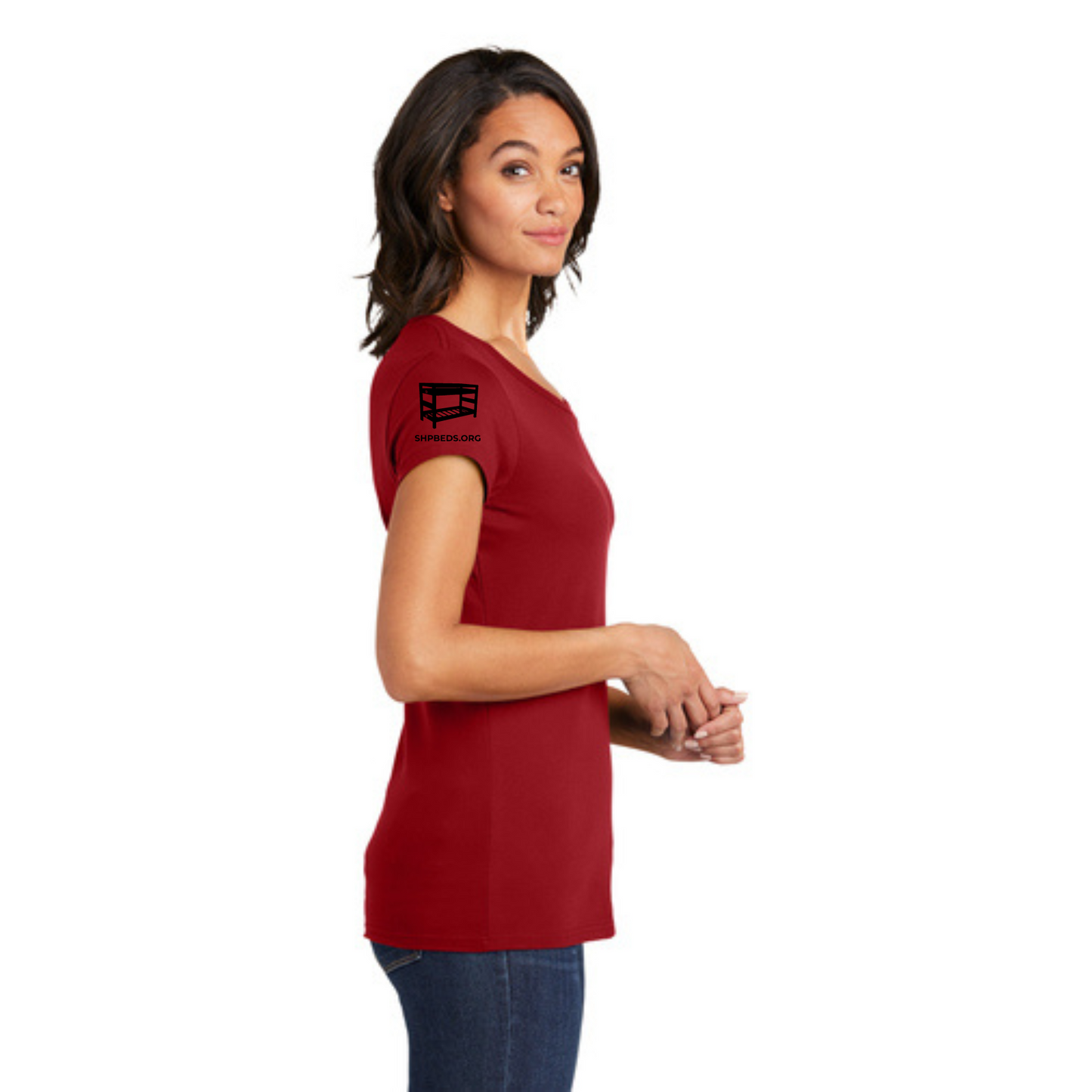 STAFF (WOMEN'S) T-Shirt w/ Chapter Name (RED) - Black or White Logos