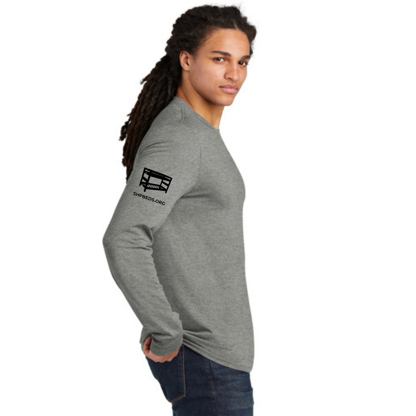 Long Sleeve Shirt w/ Chapter Name (GREY FROST) - Black or White Logos