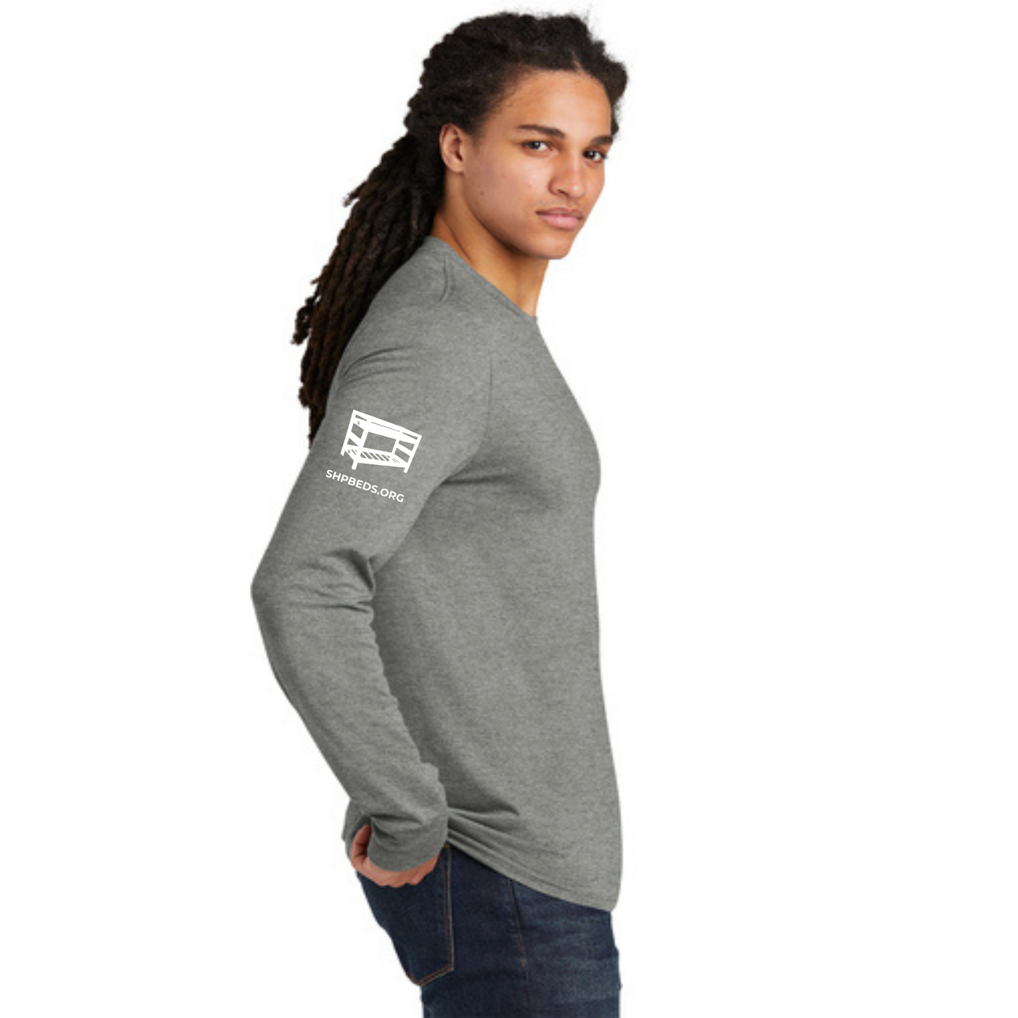 Long Sleeve Shirt w/ Chapter Name (GREY FROST) - Black or White Logos
