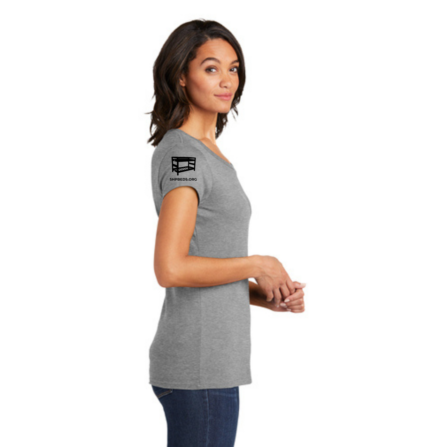 STAFF (WOMEN'S) T-Shirt w/ Chapter Name (LIGHT HEATHERED GREY) - Black or White Logos