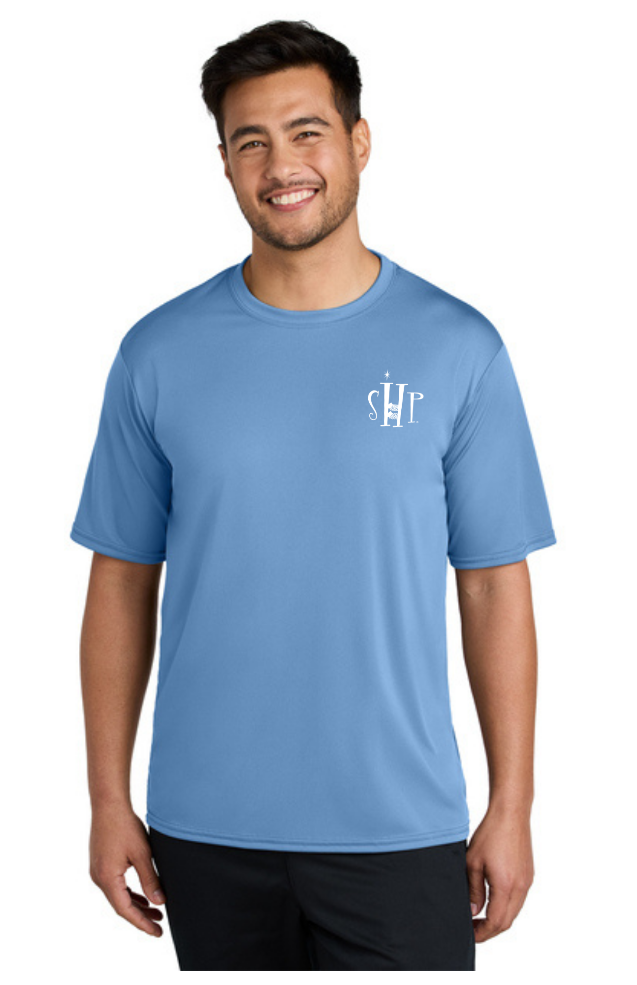 Performance Short Sleeve UV Shirt (CAROLINA BLUE) - "SHP" LOGO