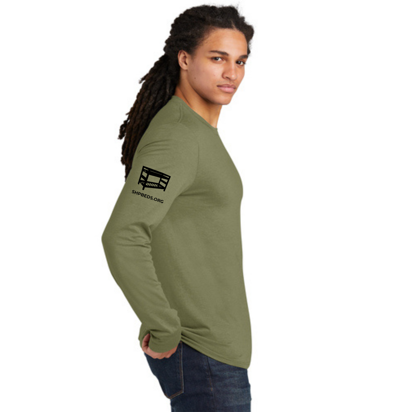 Long Sleeve Shirt w/ Chapter Name (MILITARY GREEN FROST) - Black or White Logos