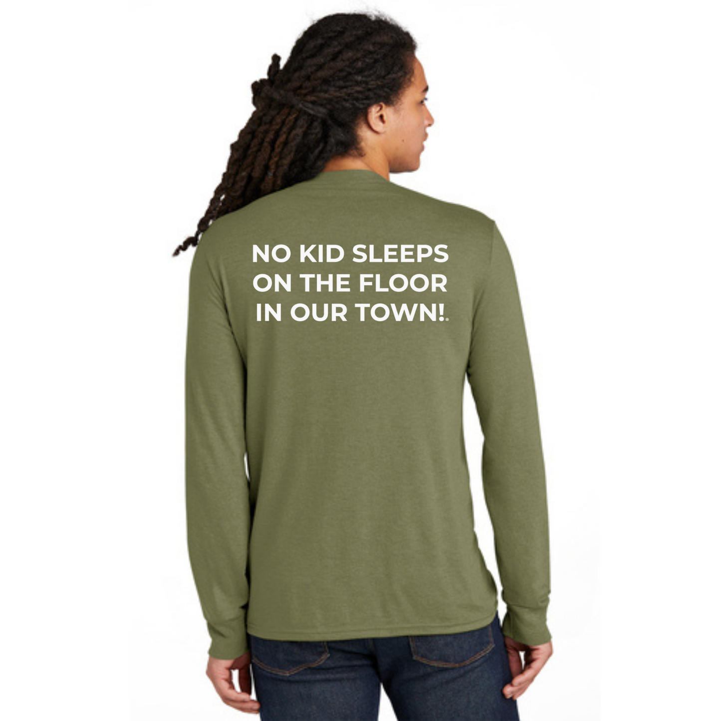 Long Sleeve Shirt w/ Chapter Name (MILITARY GREEN FROST) - Black or White Logos
