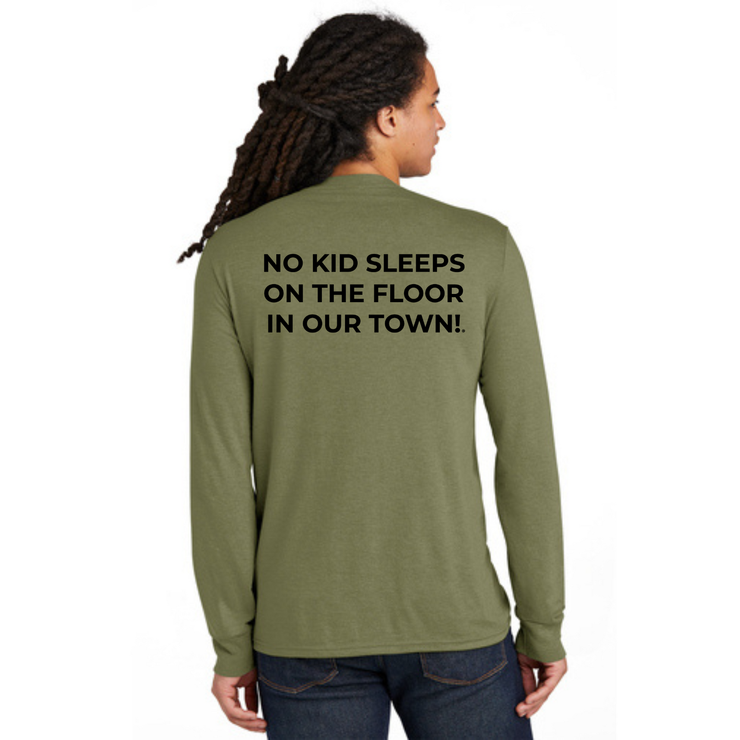 Long Sleeve Shirt w/ Chapter Name (MILITARY GREEN FROST) - Black or White Logos