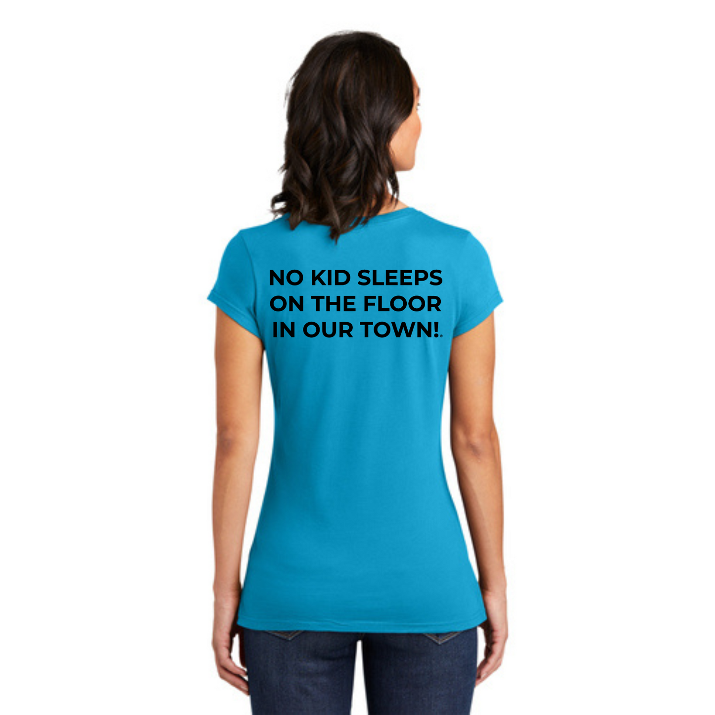 STAFF (WOMEN'S) T-Shirt w/ Chapter Name (TURQUOISE FROST) - Black or White Logos