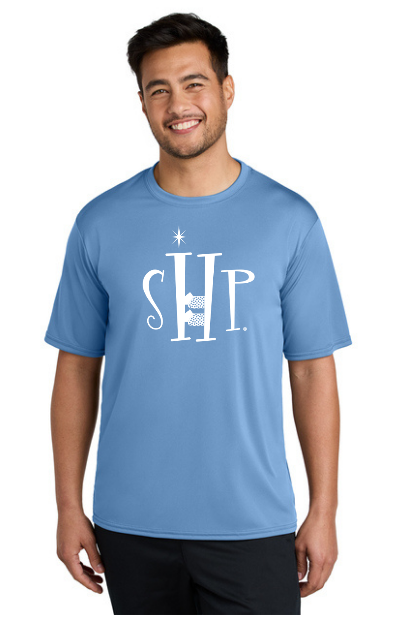 Performance Short Sleeve UV Shirt (CAROLINA BLUE) - "SHP" LOGO