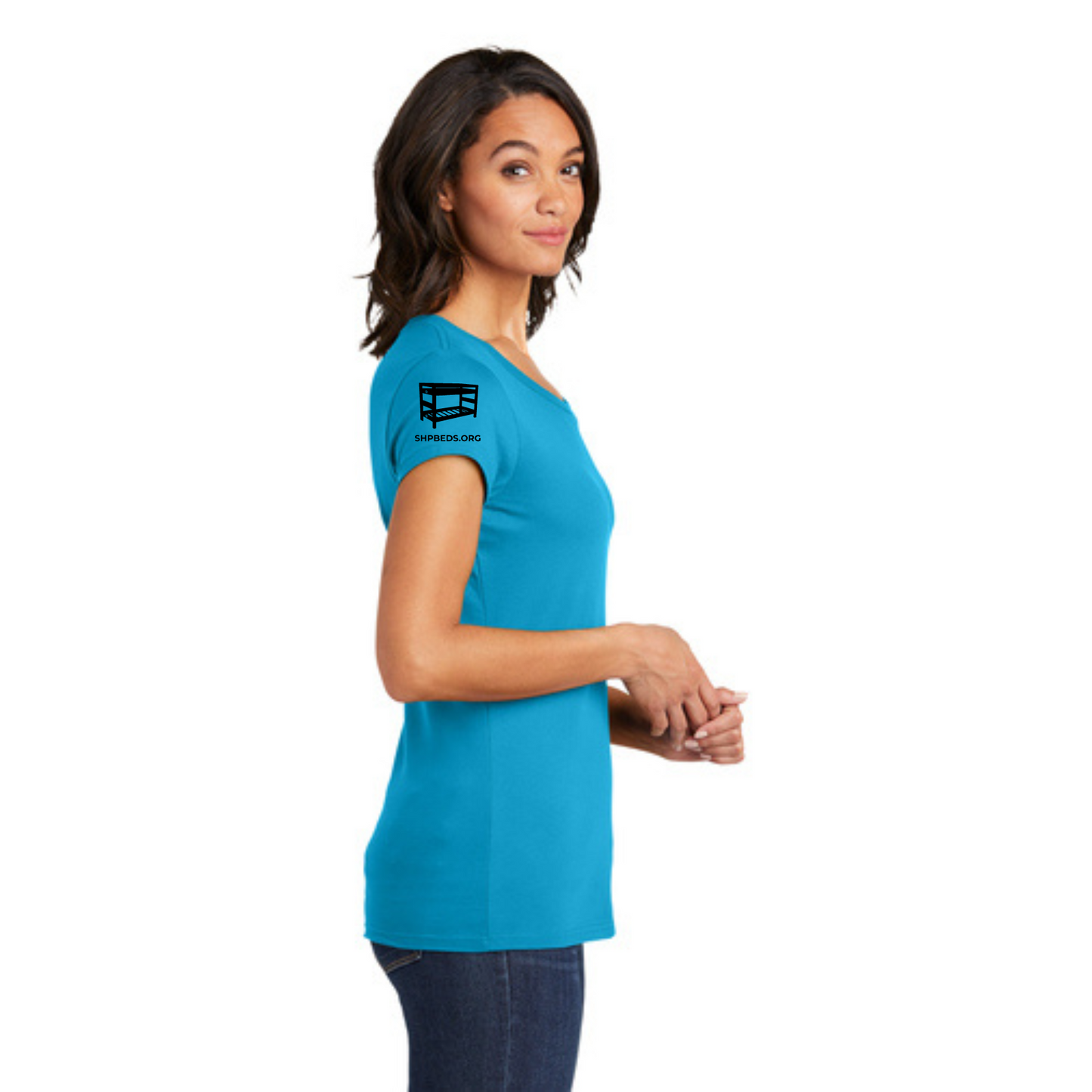 STAFF (WOMEN'S) T-Shirt w/ Chapter Name (TURQUOISE FROST) - Black or White Logos
