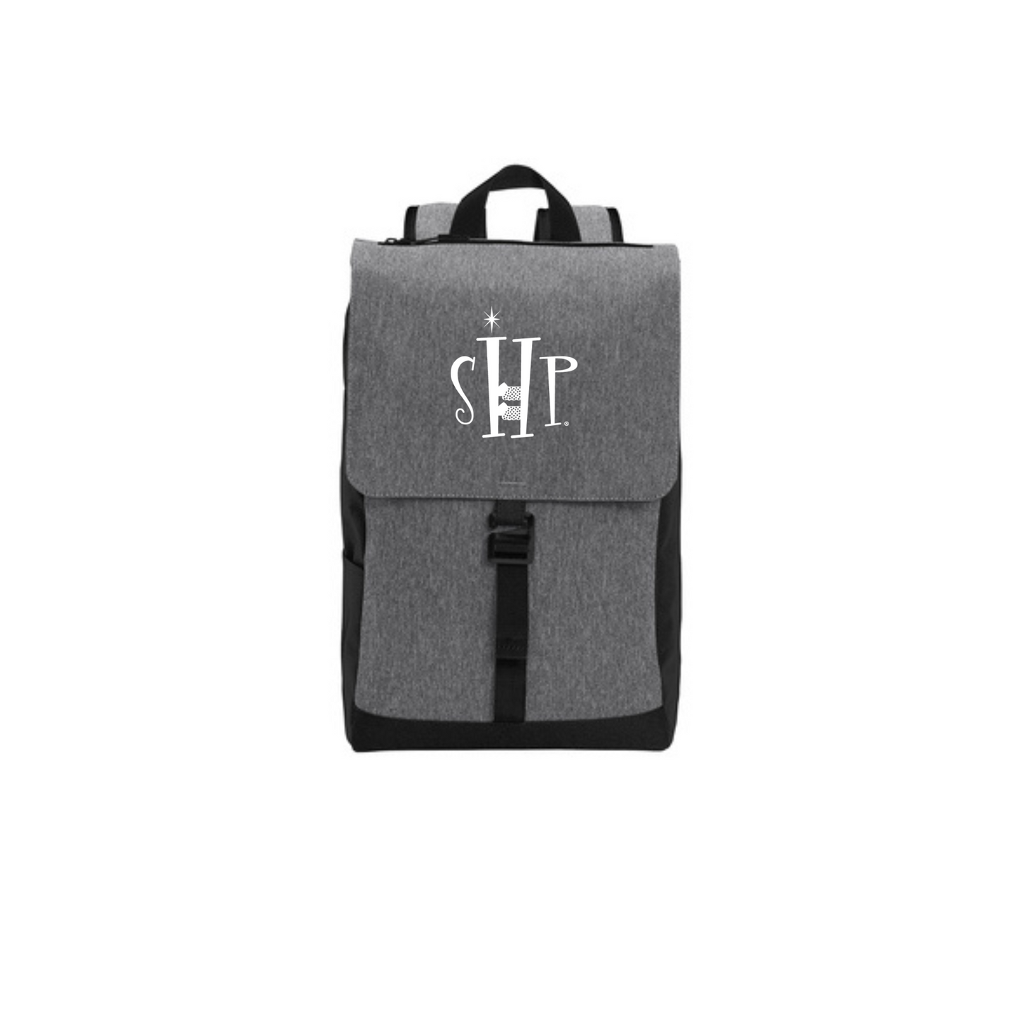 SHP Logo Embroidery Backpack (Grey/Black)