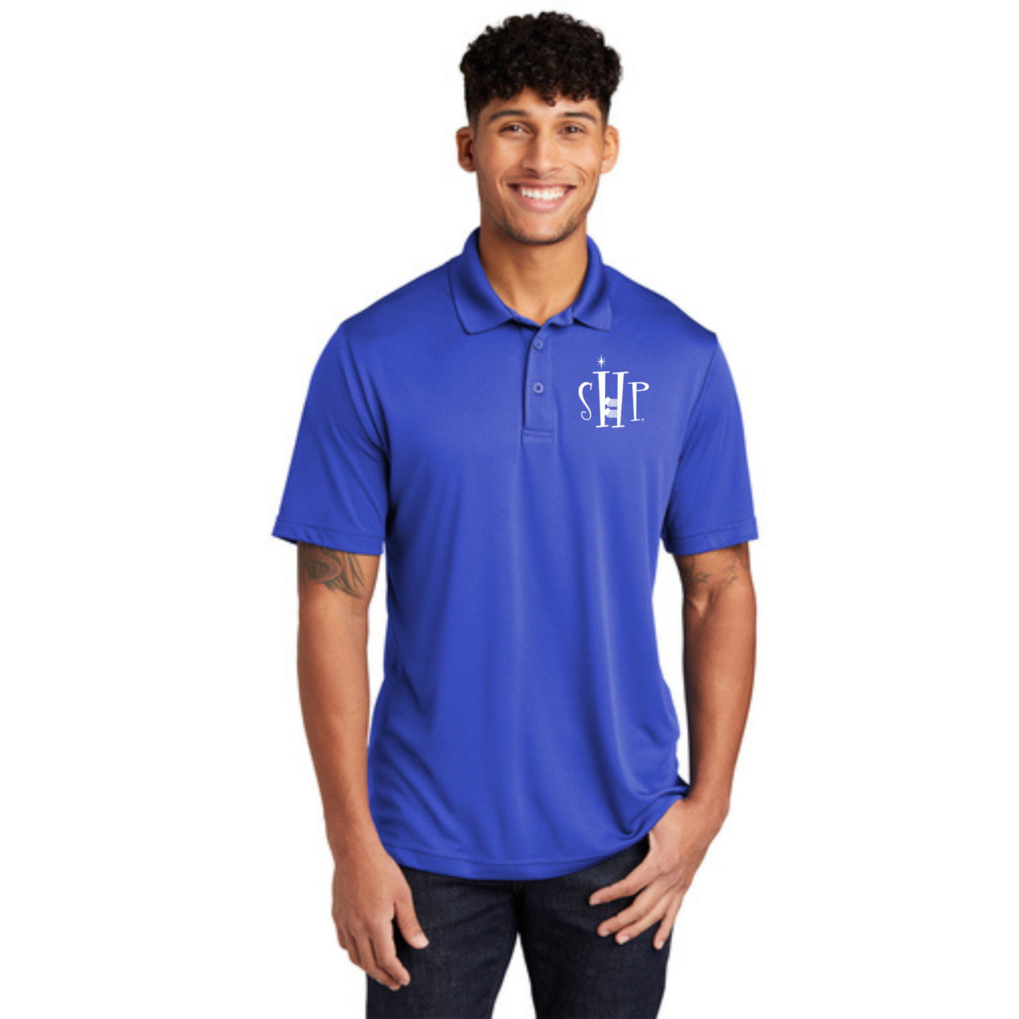 MEN'S Official SHP Polo (TRUE ROYAL) - Black or White Logo