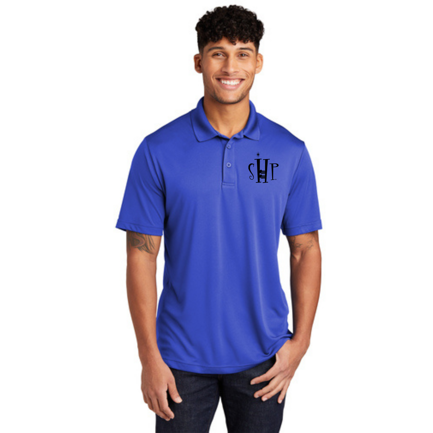 MEN'S Official SHP Polo (TRUE ROYAL) - Black or White Logo