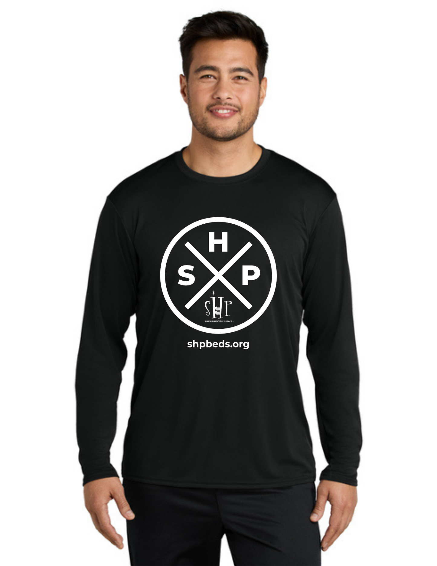 LEGACY - Long Sleeve Performance UV Shirt (JET BLACK) - "SLEEP CIRCLE" LOGO