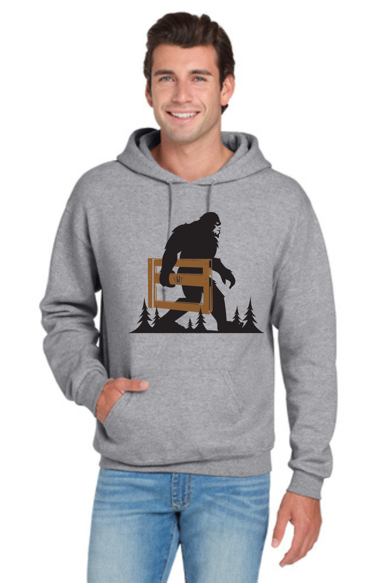 LEGACY - Hoodie (ATHLETIC HEATHER) - "SASQUATCH" LOGO