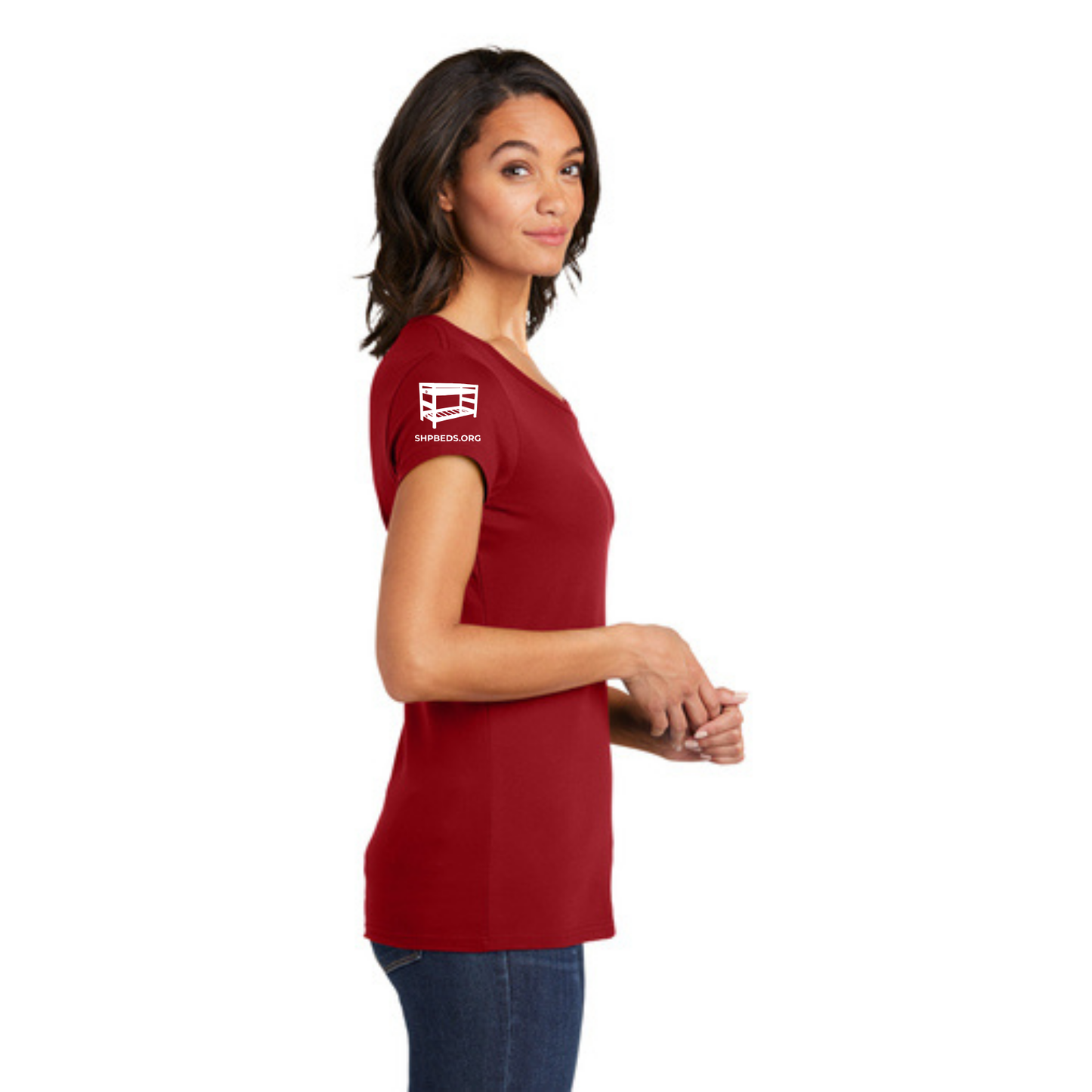 STAFF (WOMEN'S) T-Shirt w/ Chapter Name (RED) - Black or White Logos
