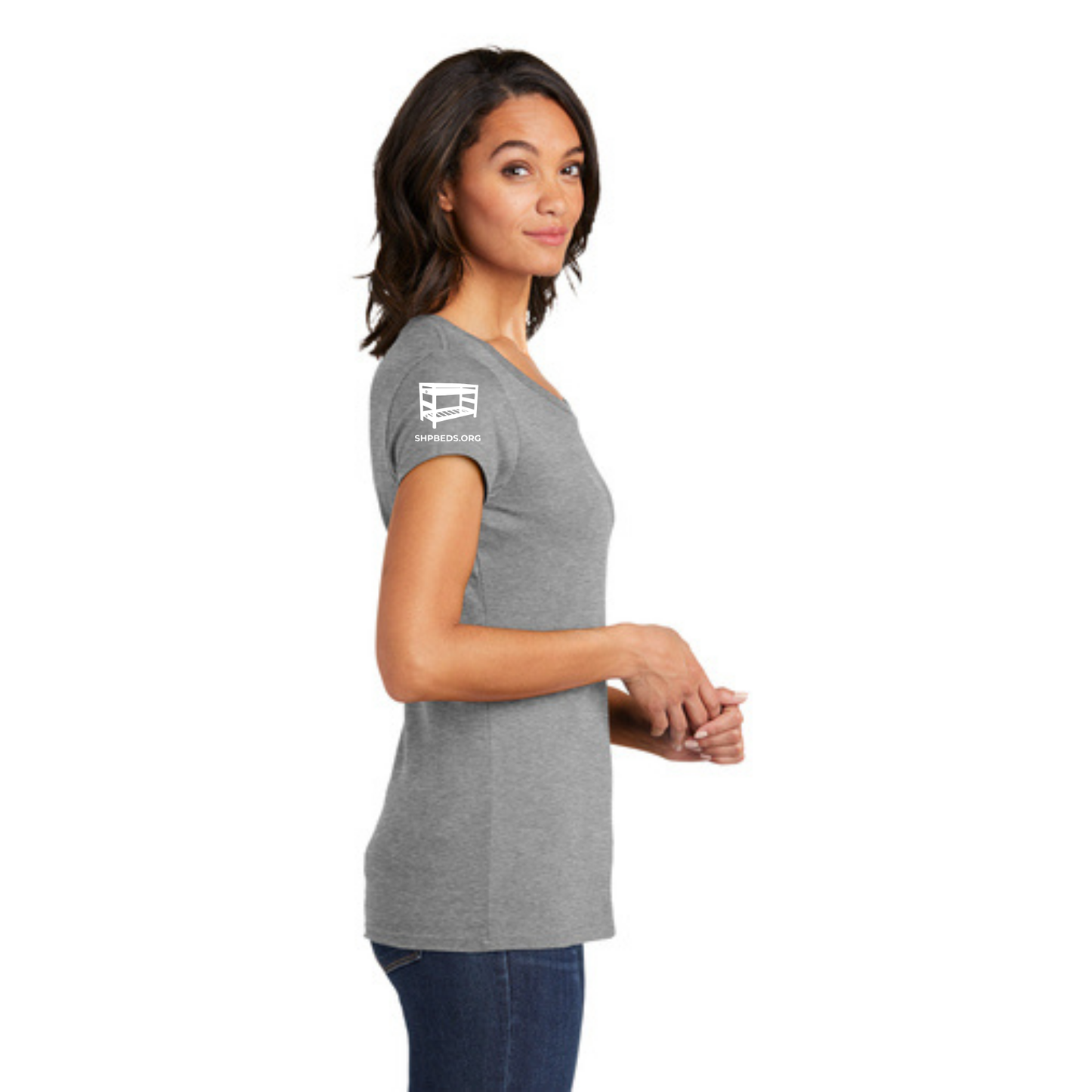 STAFF (WOMEN'S) T-Shirt w/ Chapter Name (LIGHT HEATHERED GREY) - Black or White Logos