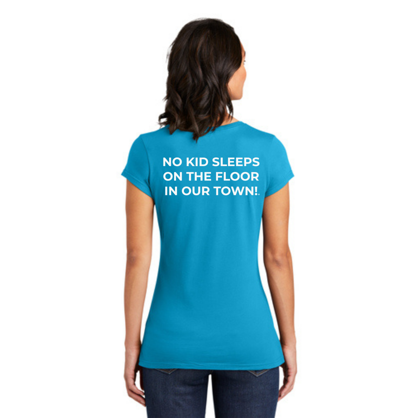 STAFF (WOMEN'S) T-Shirt w/ Chapter Name (TURQUOISE FROST) - Black or White Logos