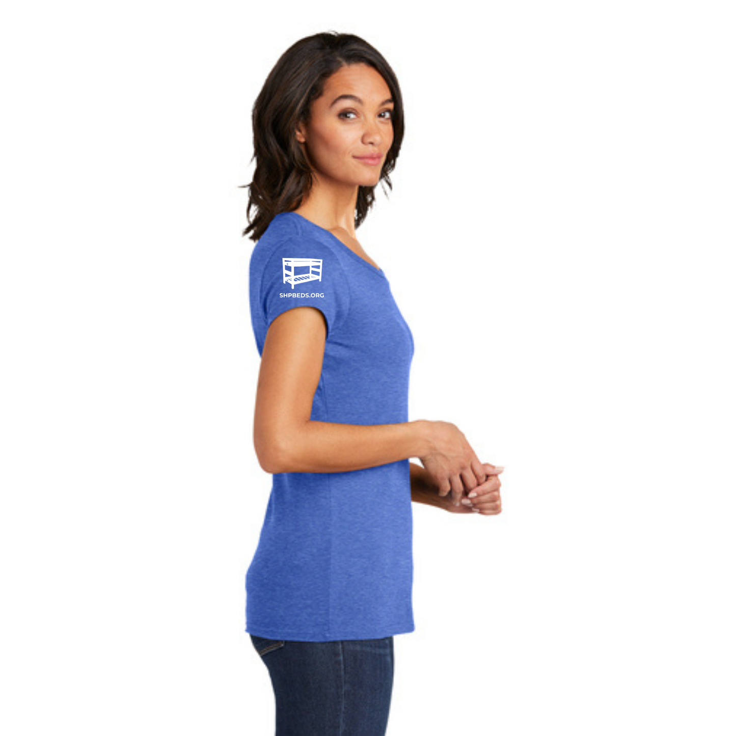 STAFF (WOMEN'S) T-Shirt w/ Chapter Name (HEATHERED ROYAL) - Black or White Logos