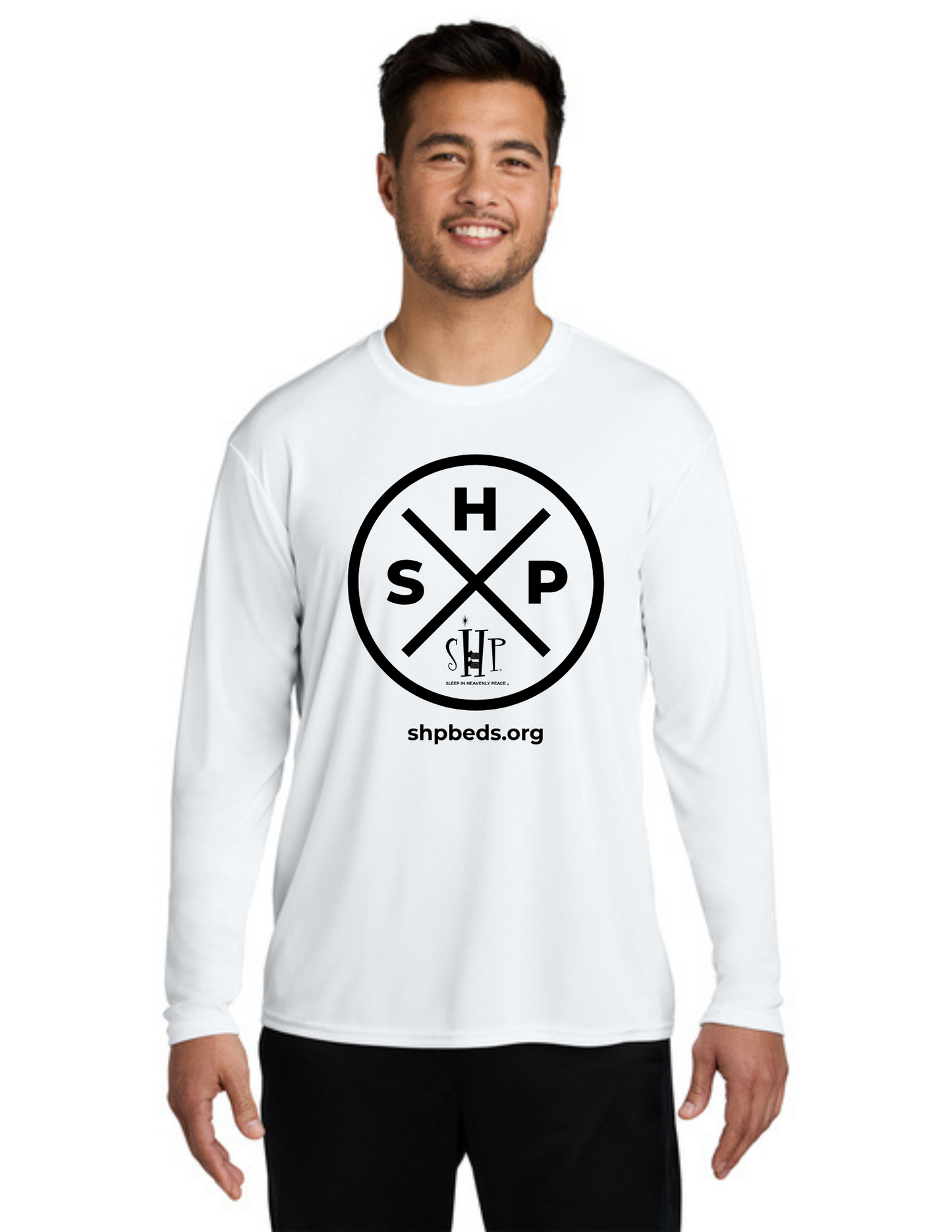 LEGACY - Long Sleeve Performance UV Shirt (WHITE) - "SLEEP CIRCLE" LOGO