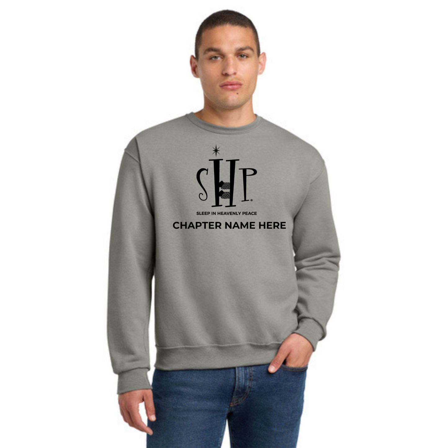 Crewneck Sweatshirt w/ Chapter Name (ROCK) - Black or White Logos