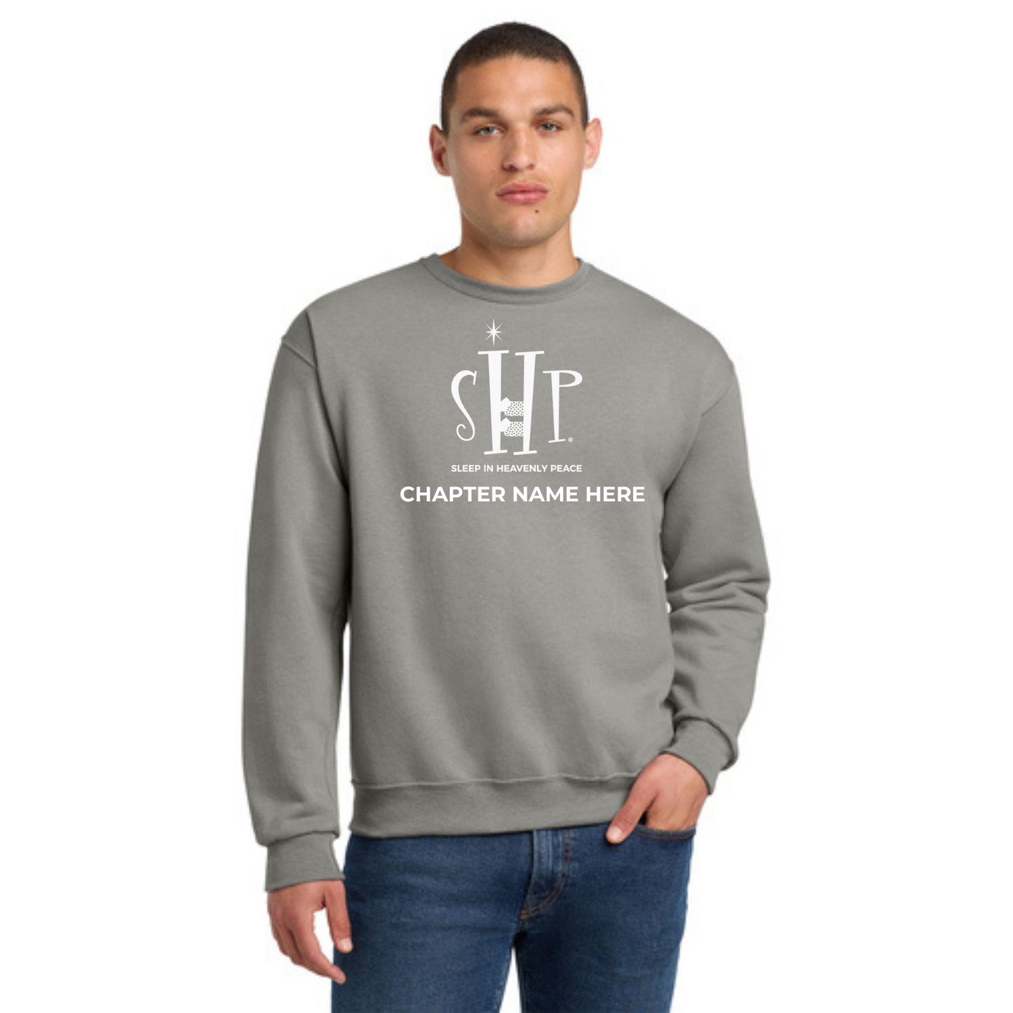 Crewneck Sweatshirt w/ Chapter Name (ROCK) - Black or White Logos