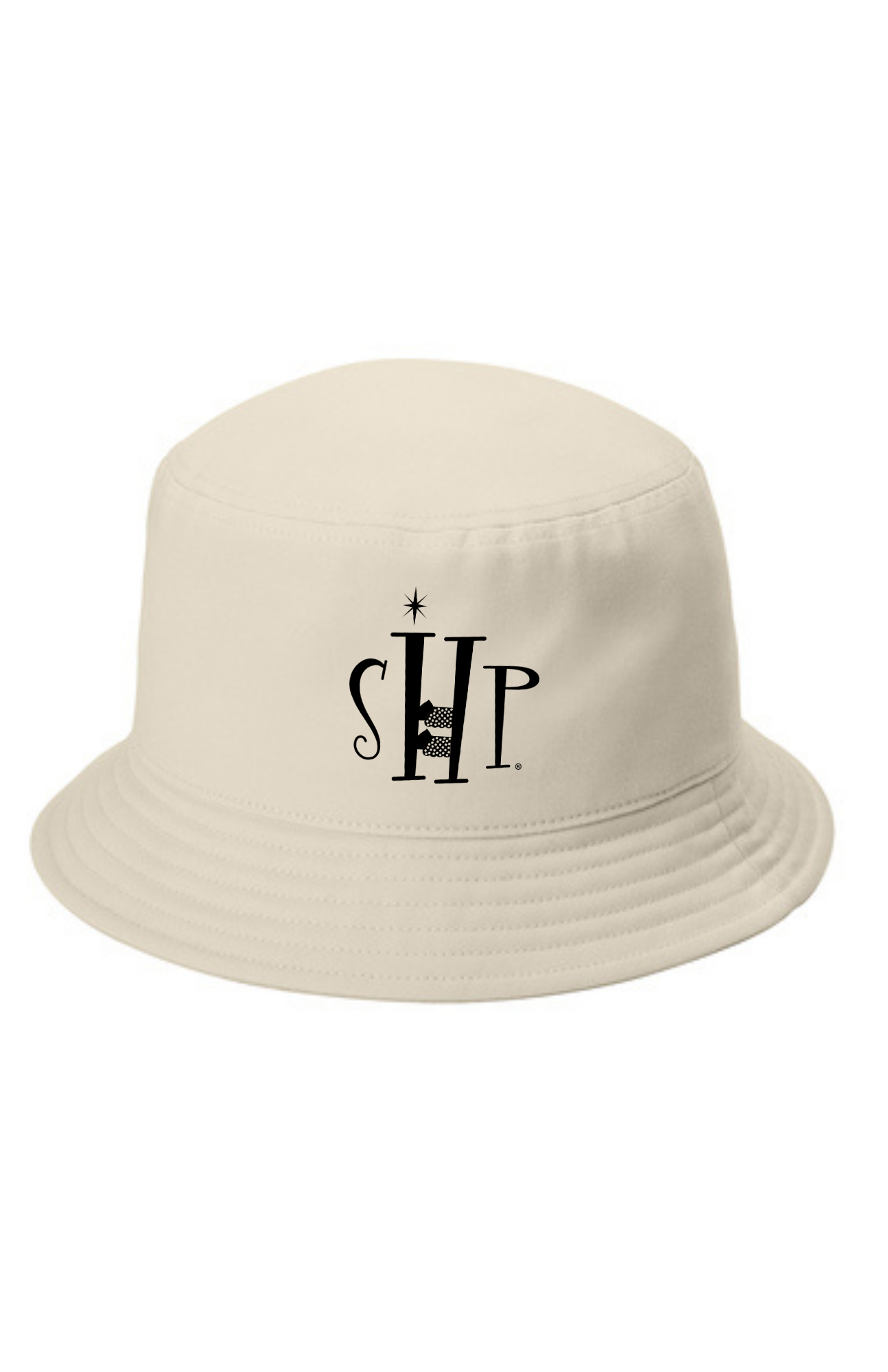 Twill Short Brim Bucket Hat w/ Embroidery (SAHARA) - "SHP" Logo