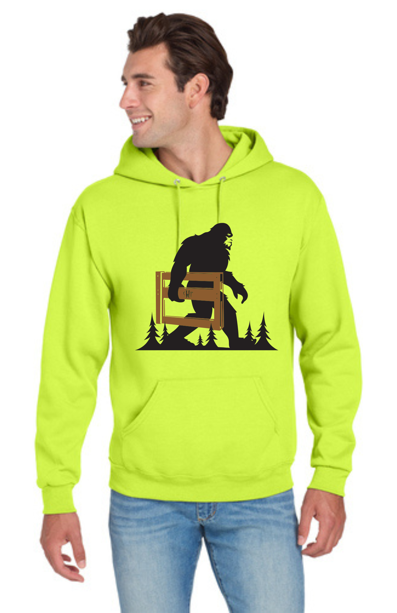 LEGACY - Hoodie (SAFETY GREEN) - "SASQUATCH" LOGO