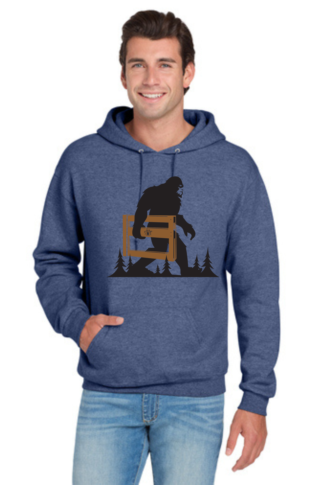 LEGACY - Hoodie (VINTAGE HEATHER BLUE) - "SASQUATCH" LOGO