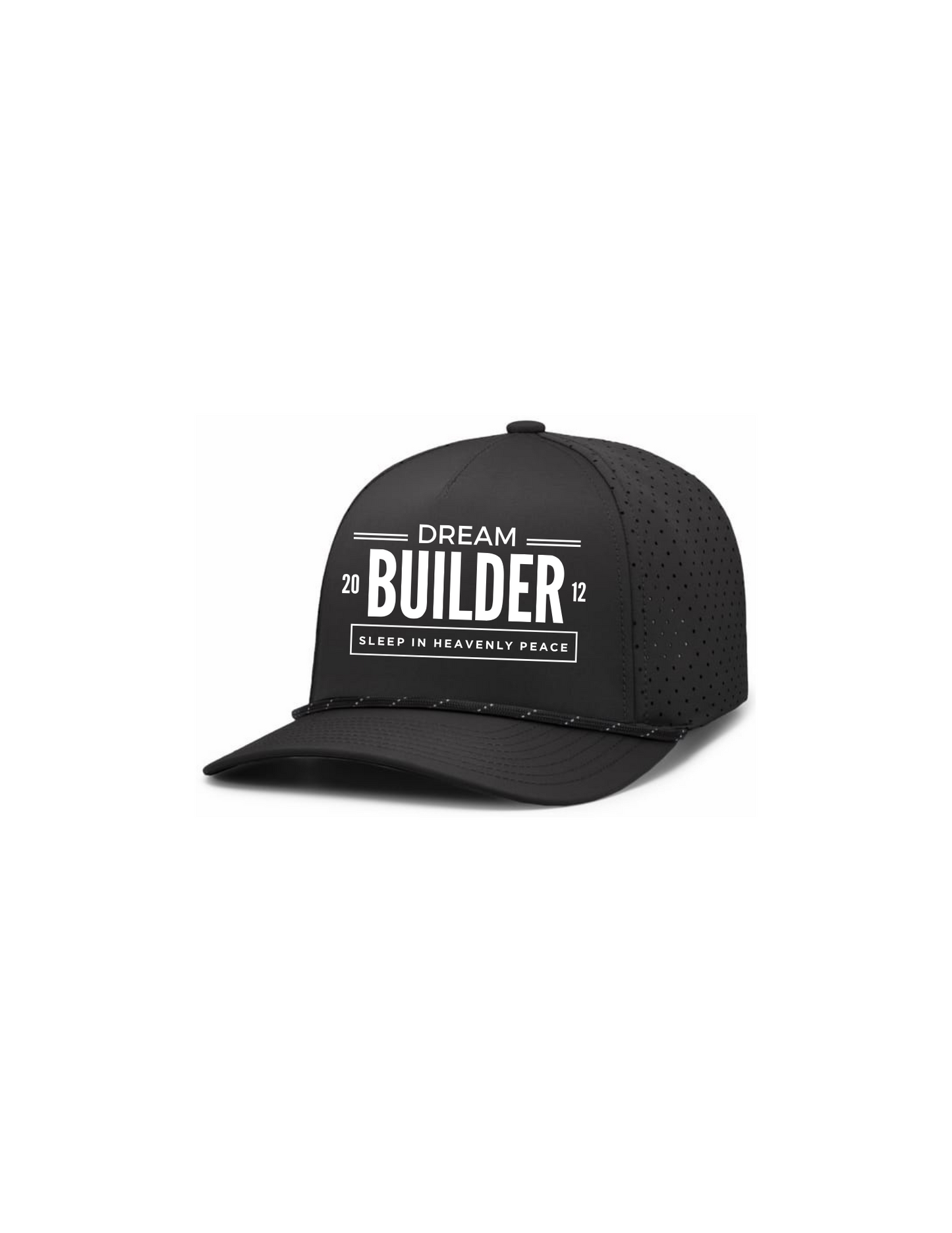 "DREAM BUILDER" Perforated Graphic Hat w/ Embroidery