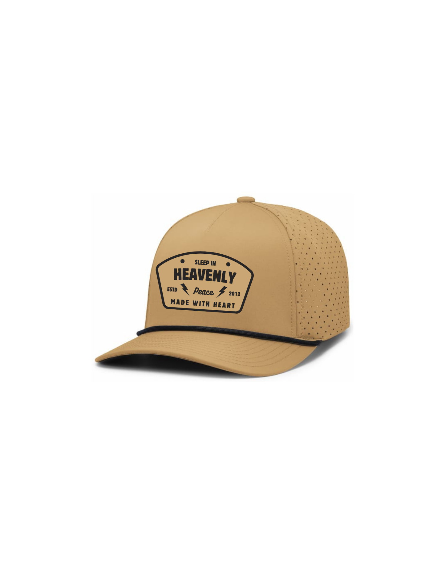 "MADE w/ HEART" Perforated Graphic Hat w/ Embroidery