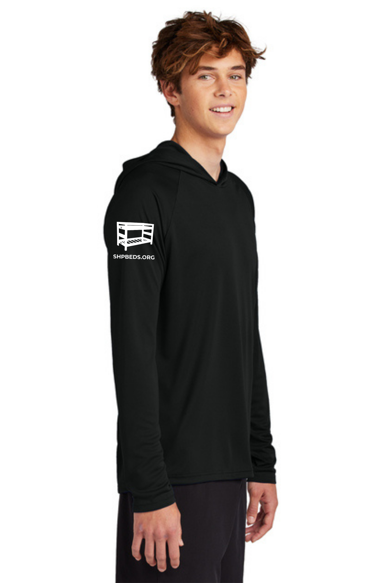 Chapter - ADULT UV Hooded Performance Pullover (JET BLACK) - "CHAPTER NAME"