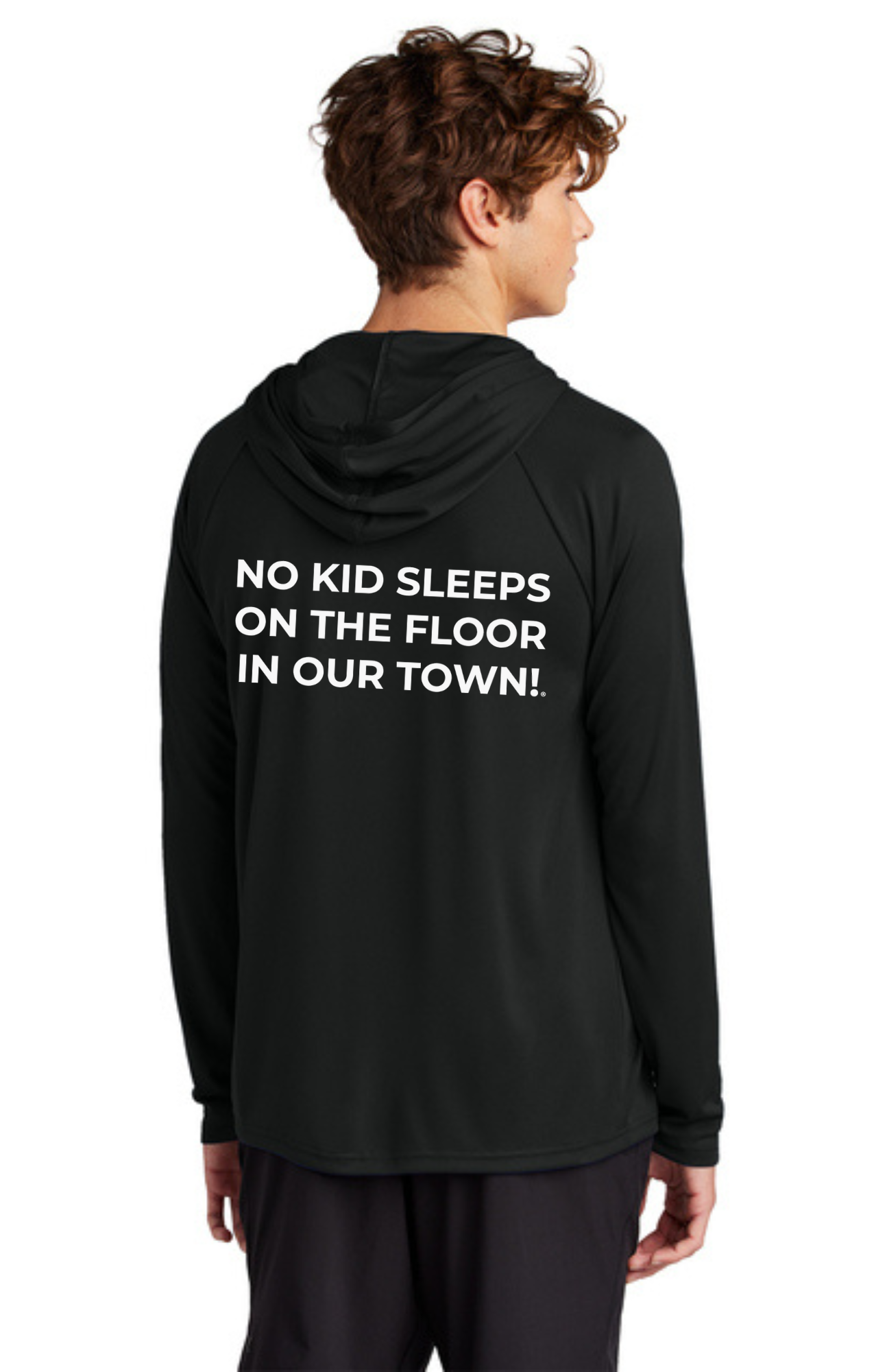 Chapter - ADULT UV Hooded Performance Pullover (JET BLACK) - "CHAPTER NAME"