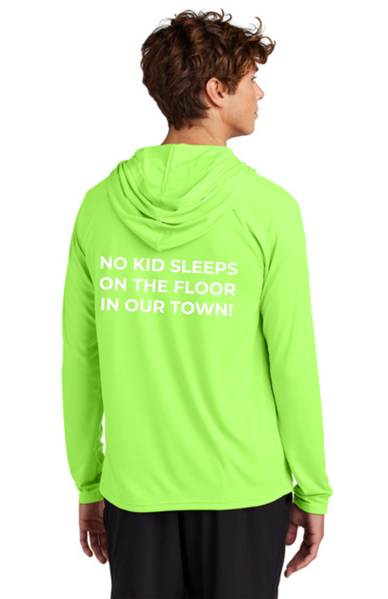 Chapter - ADULT UV Hooded Performance Pullover (NEON GREEN) - "CHAPTER NAME"