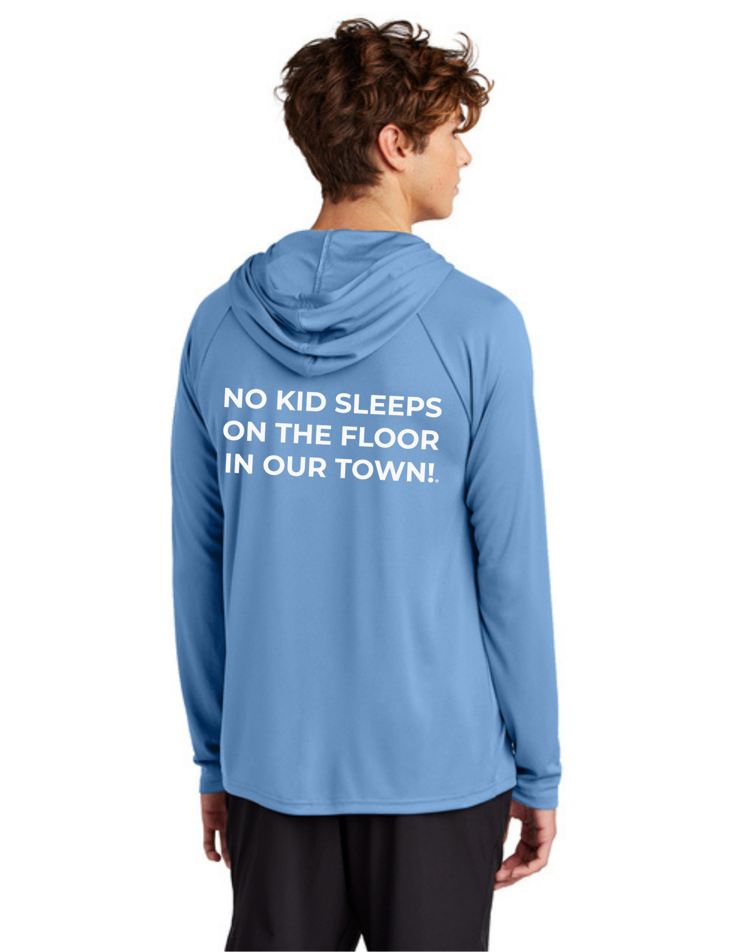 BAA 2025 - ADULT'S Hooded Performance Pullover - "Official BAA Logo" (CAROLINA BLUE)