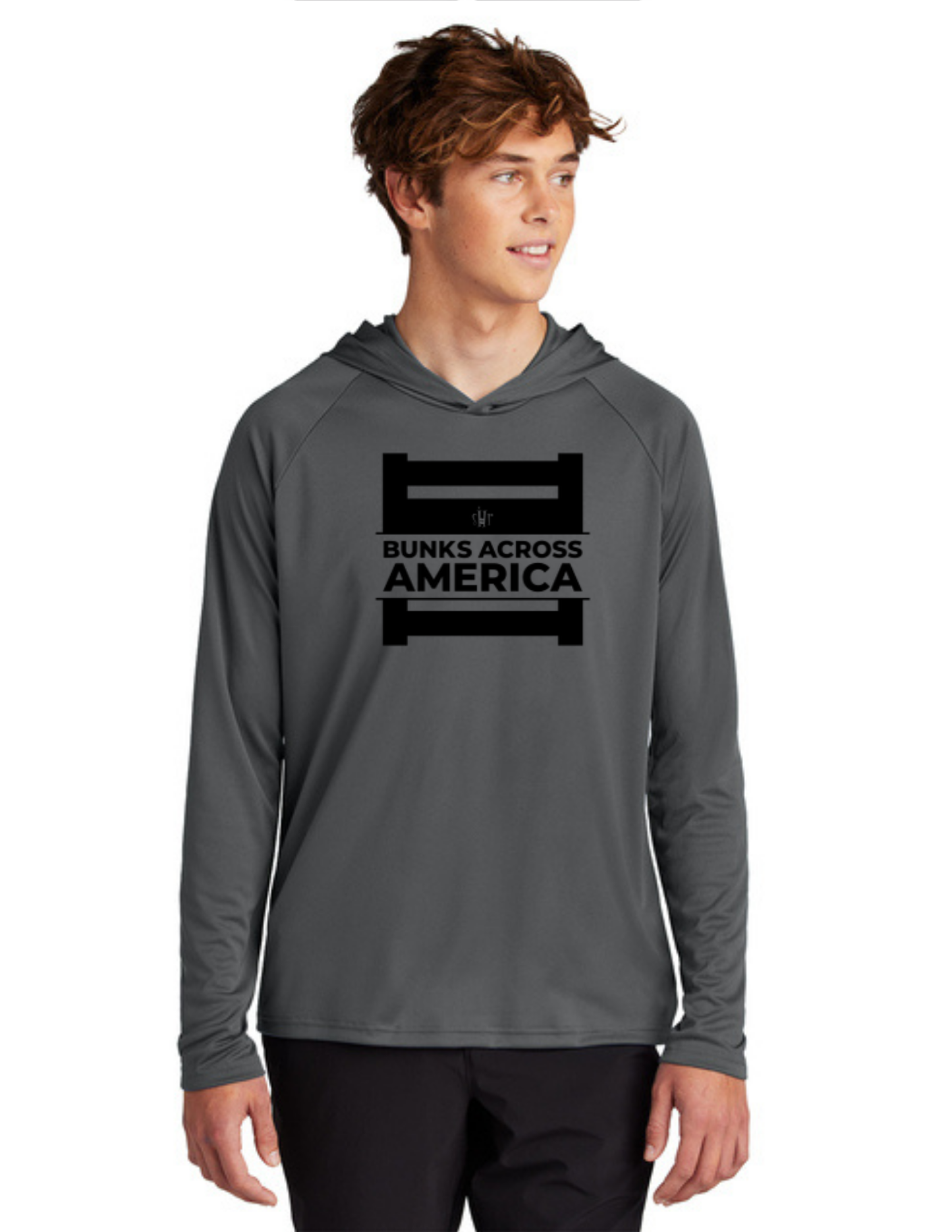 BAA 2025 - ADULT'S Hooded Performance Pullover - "Official BAA Logo" (CHARCOAL)