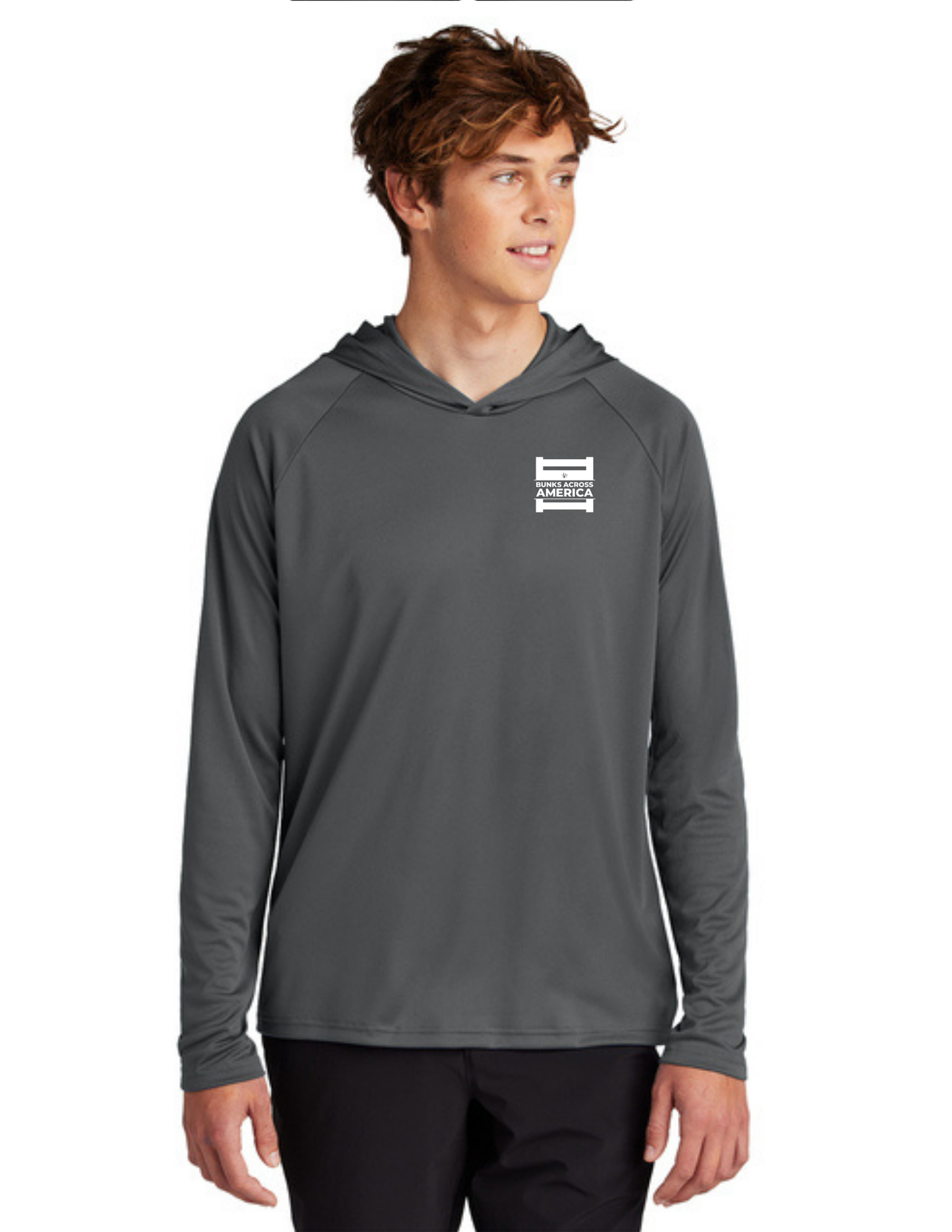 BAA 2025 - ADULT'S Hooded Performance Pullover - "Official BAA Logo" (CHARCOAL)