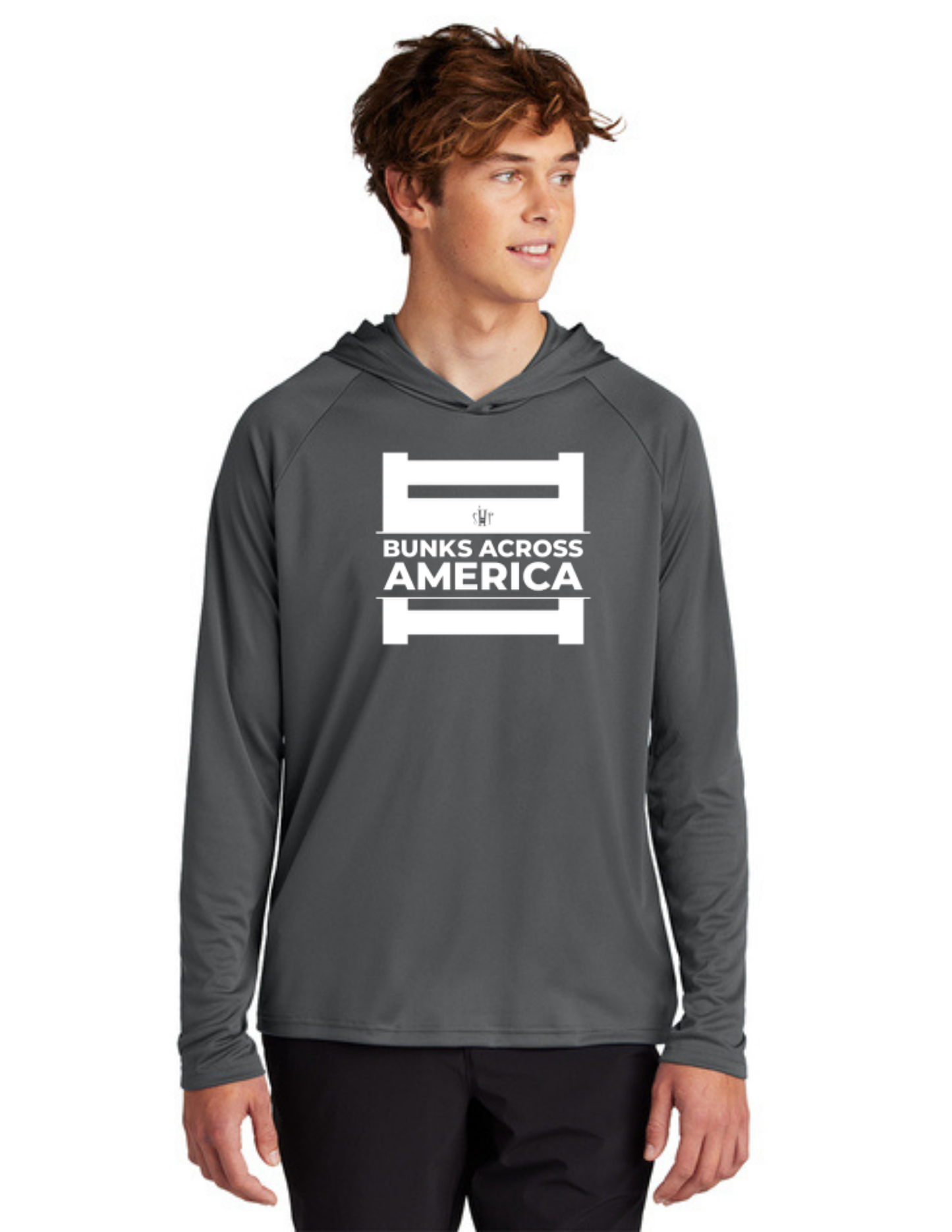 BAA 2025 - ADULT'S Hooded Performance Pullover - "Official BAA Logo" (CHARCOAL)