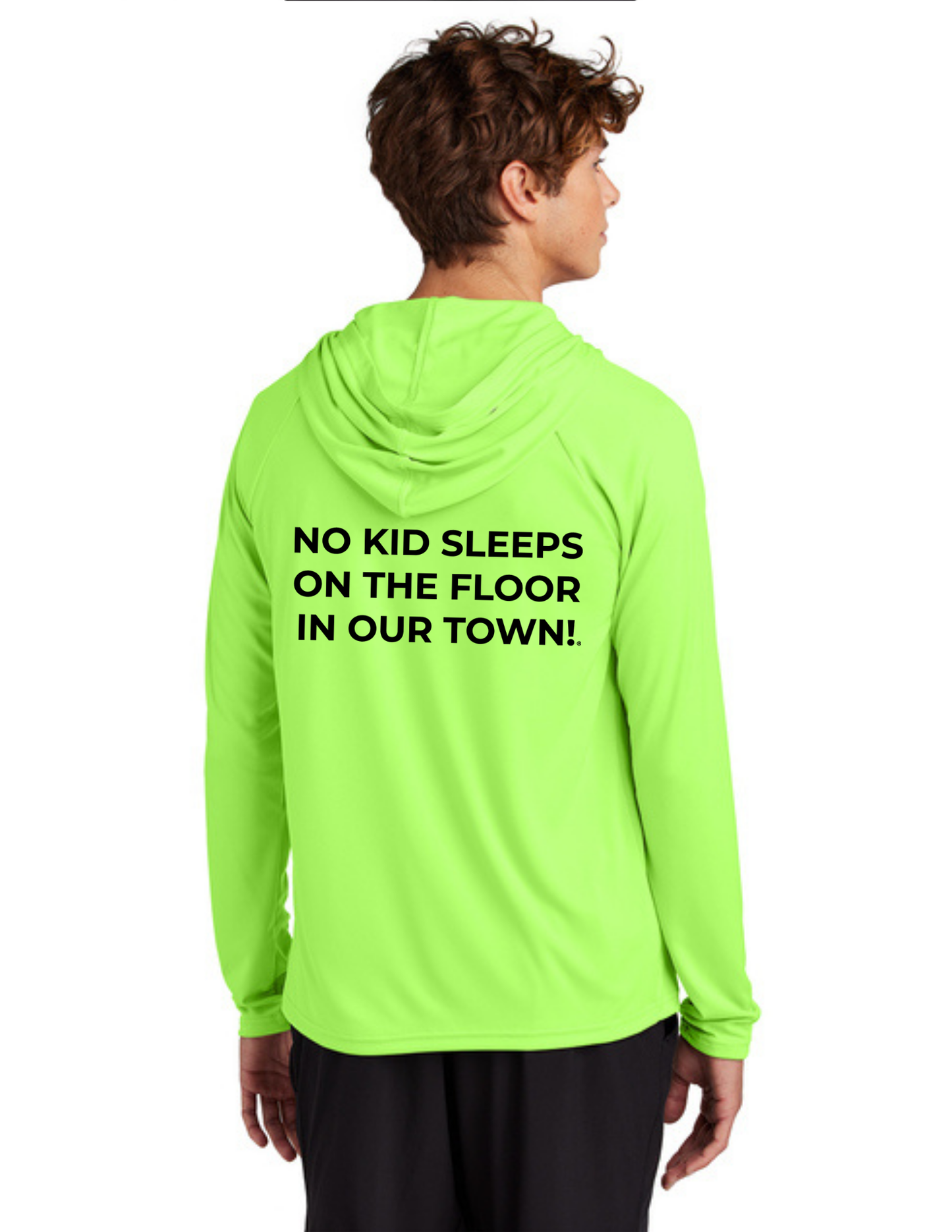 BAA 2025 - ADULT'S Hooded Performance Pullover - "Official BAA Logo" (NEON GREEN)