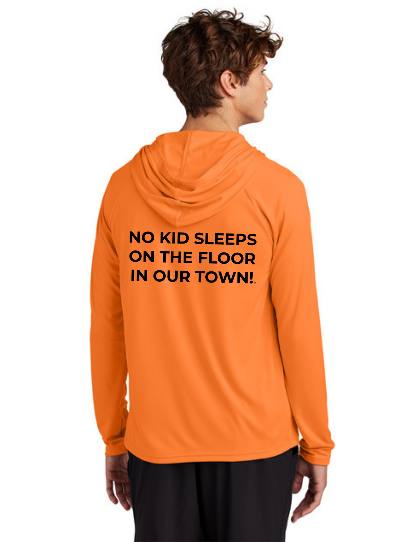 BAA 2025 - ADULT'S Hooded Performance Pullover - "Official BAA Logo" (NEON ORANGE)