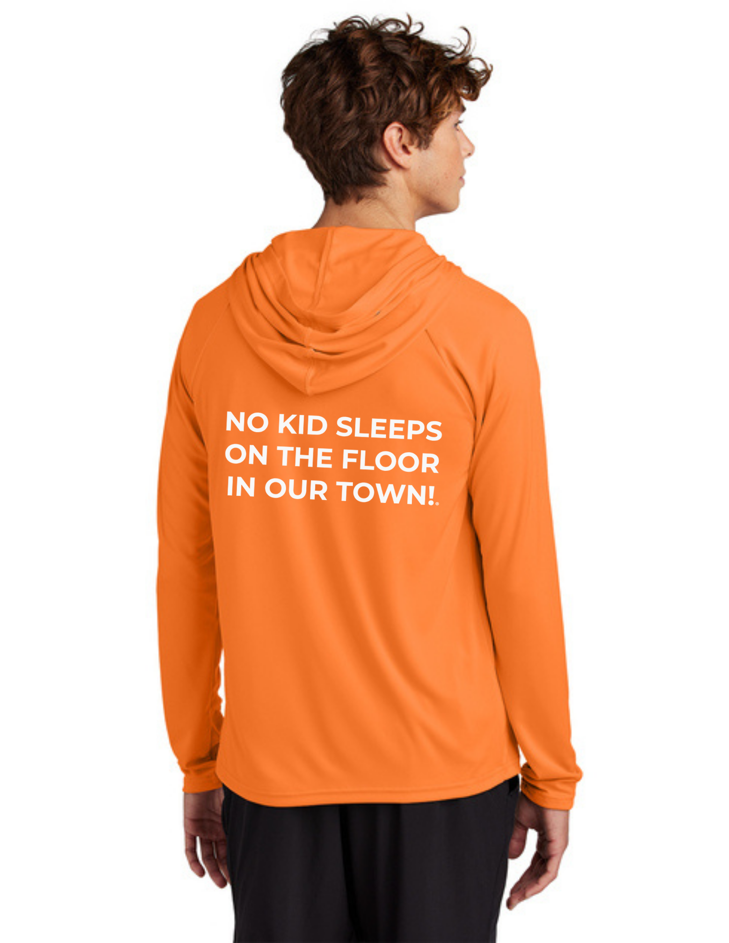 BAA 2025 - ADULT'S Hooded Performance Pullover - "Official BAA Logo" (NEON ORANGE)