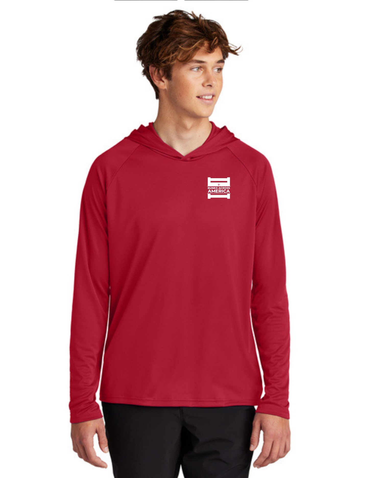 BAA 2025 - ADULT'S Hooded Performance Pullover - "Official BAA Logo" (RED)