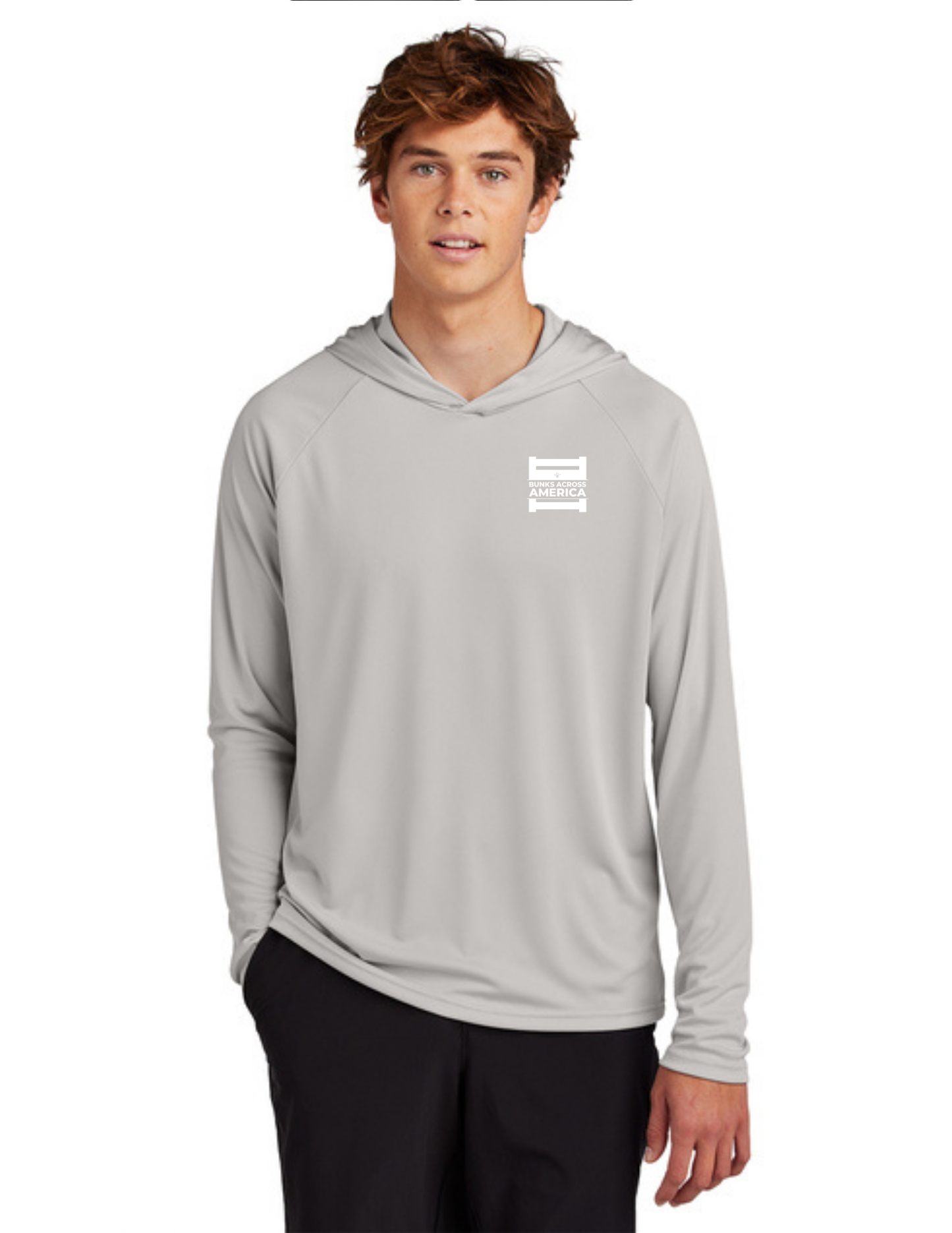 BAA 2025 - ADULT'S Hooded Performance Pullover - "Official BAA Logo" (SILVER)