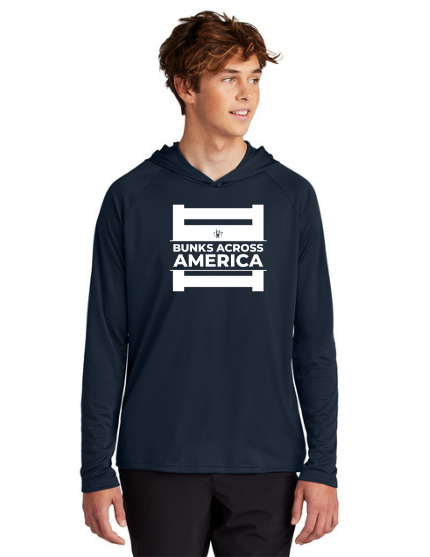 BAA 2025 - ADULT'S Hooded Performance Pullover - "Official BAA Logo" (TRUE NAVY)
