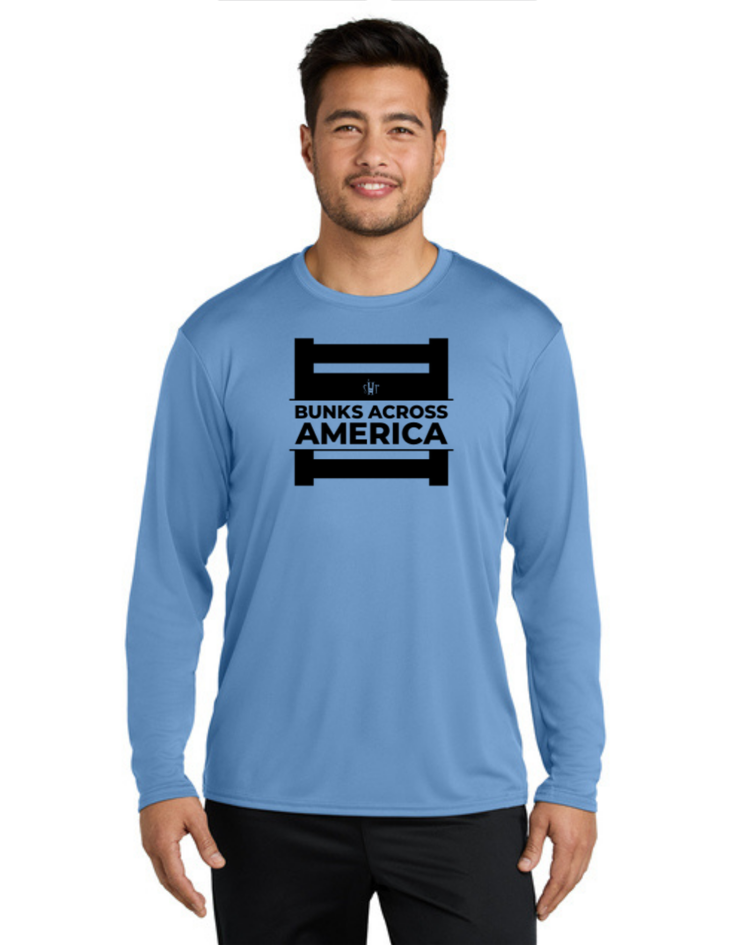 BAA 2025 - ADULT'S Long Sleeve Performance UV Shirt - "Official BAA Logo" (CAROLINA BLUE)