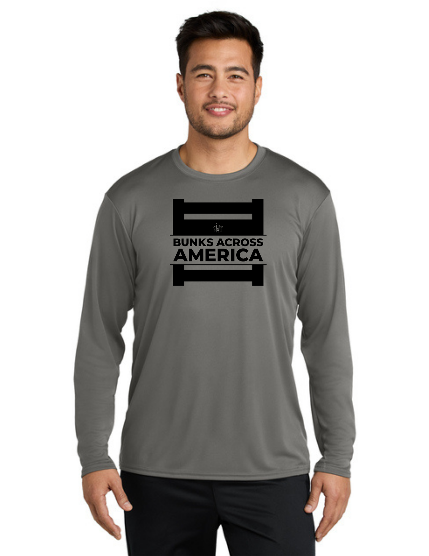 BAA 2025 - ADULT'S Long Sleeve Performance UV Shirt - "Official BAA Logo" (GREY CONCRETE)