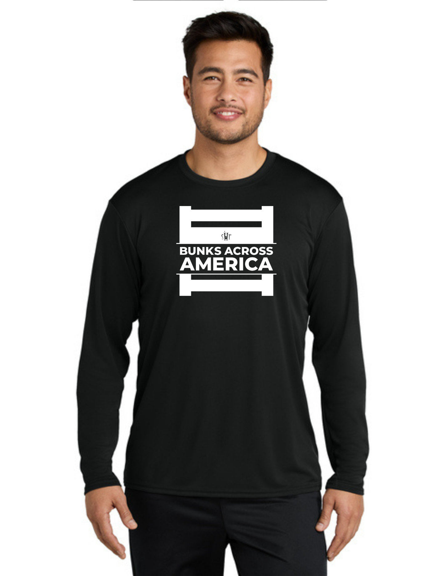 BAA 2025 - ADULT'S Long Sleeve Performance UV Shirt - "Official BAA Logo" (JET BLACK)