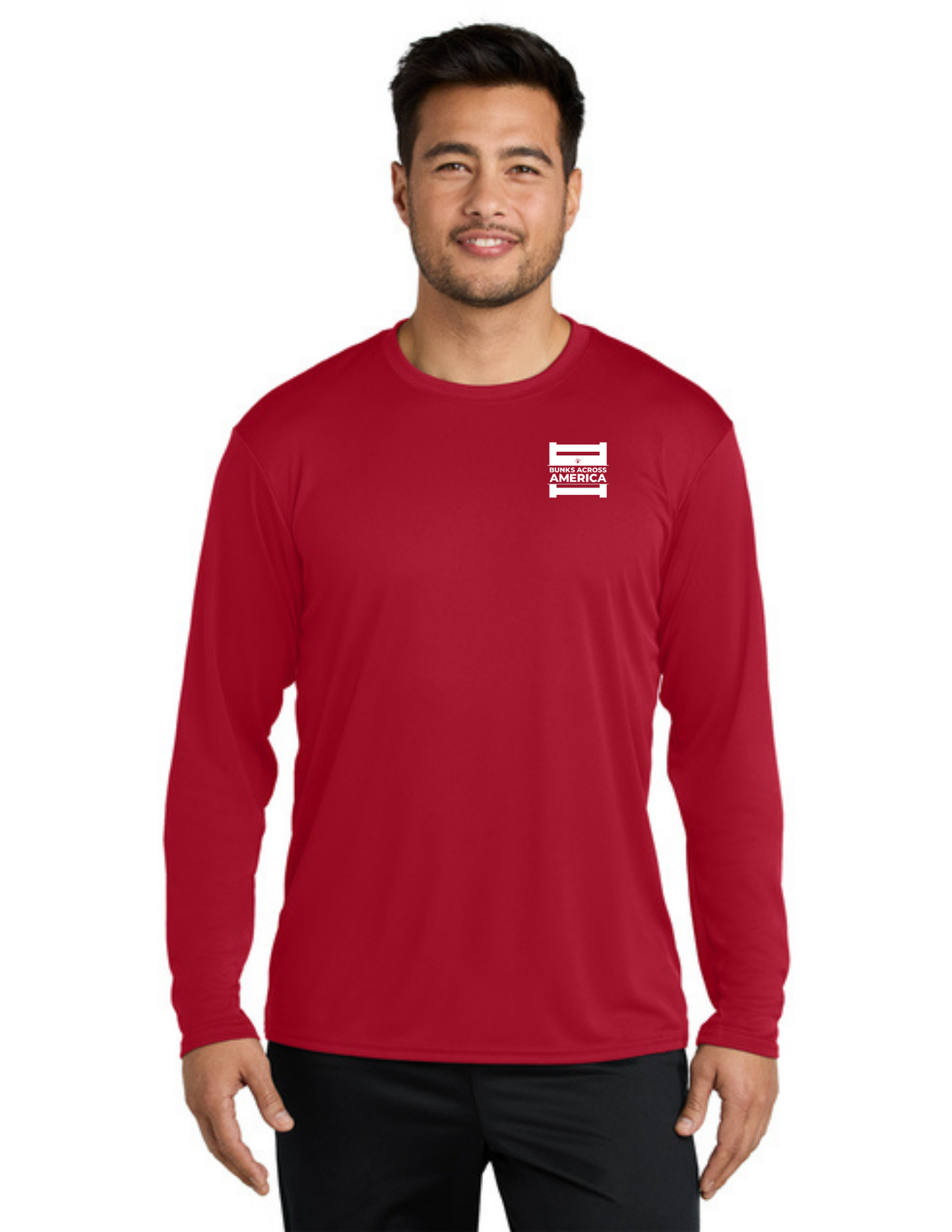 BAA 2025 - ADULT'S Long Sleeve Performance UV Shirt - "Official BAA Logo" (RED)