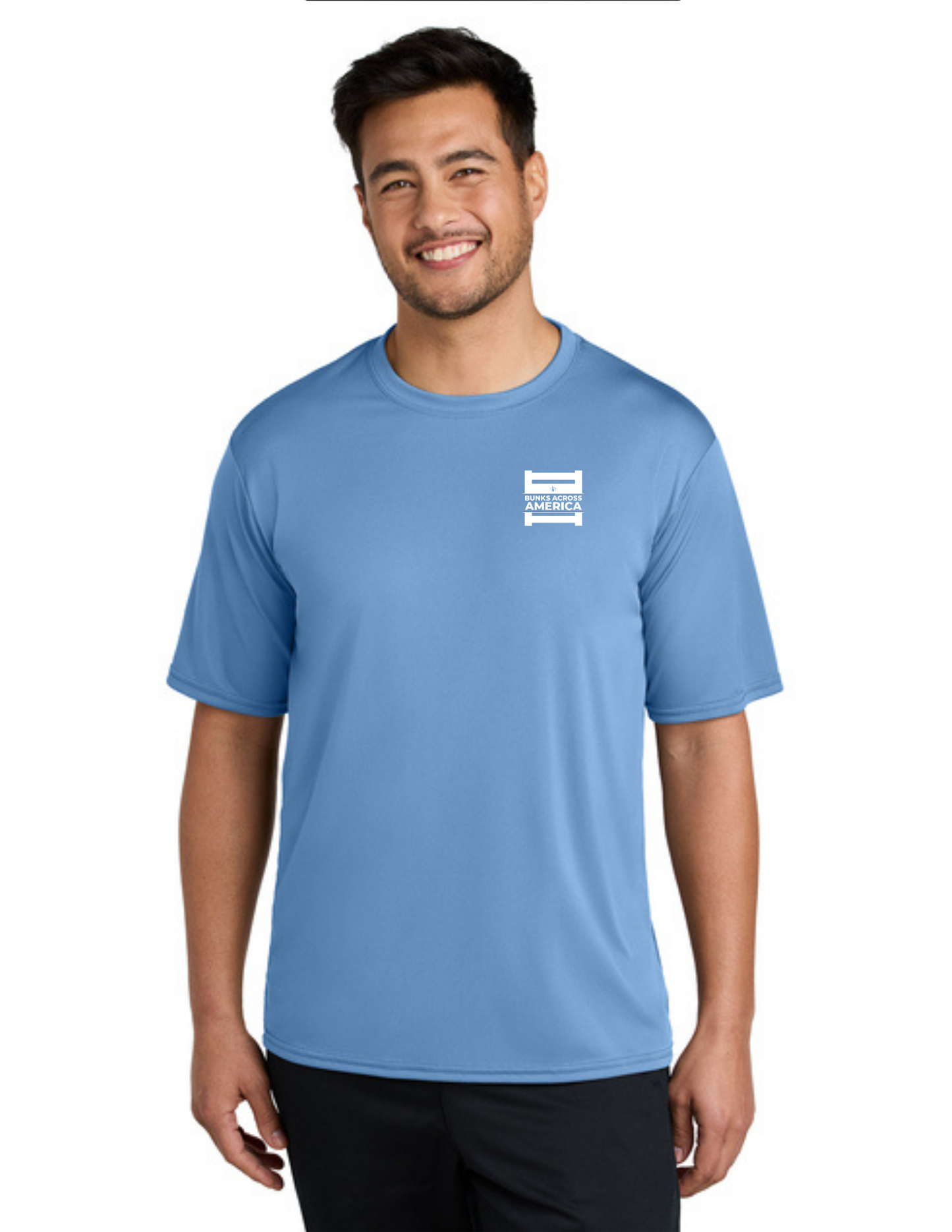 BAA 2025 - ADULT'S Performance UV Short Sleeve - "Official BAA Logo" (CAROLINA BLUE)